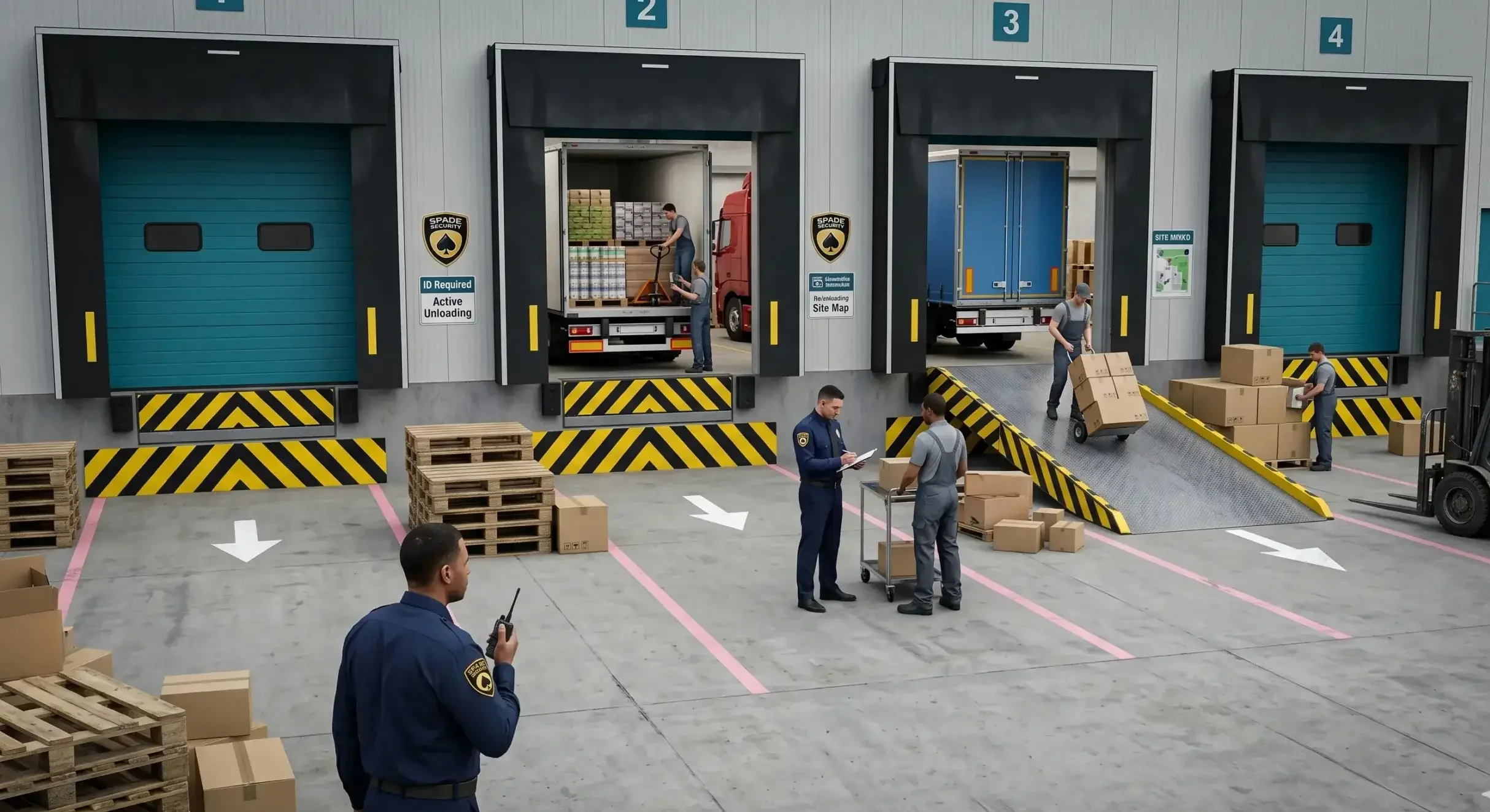 Spade Security on-duty in a logistic company