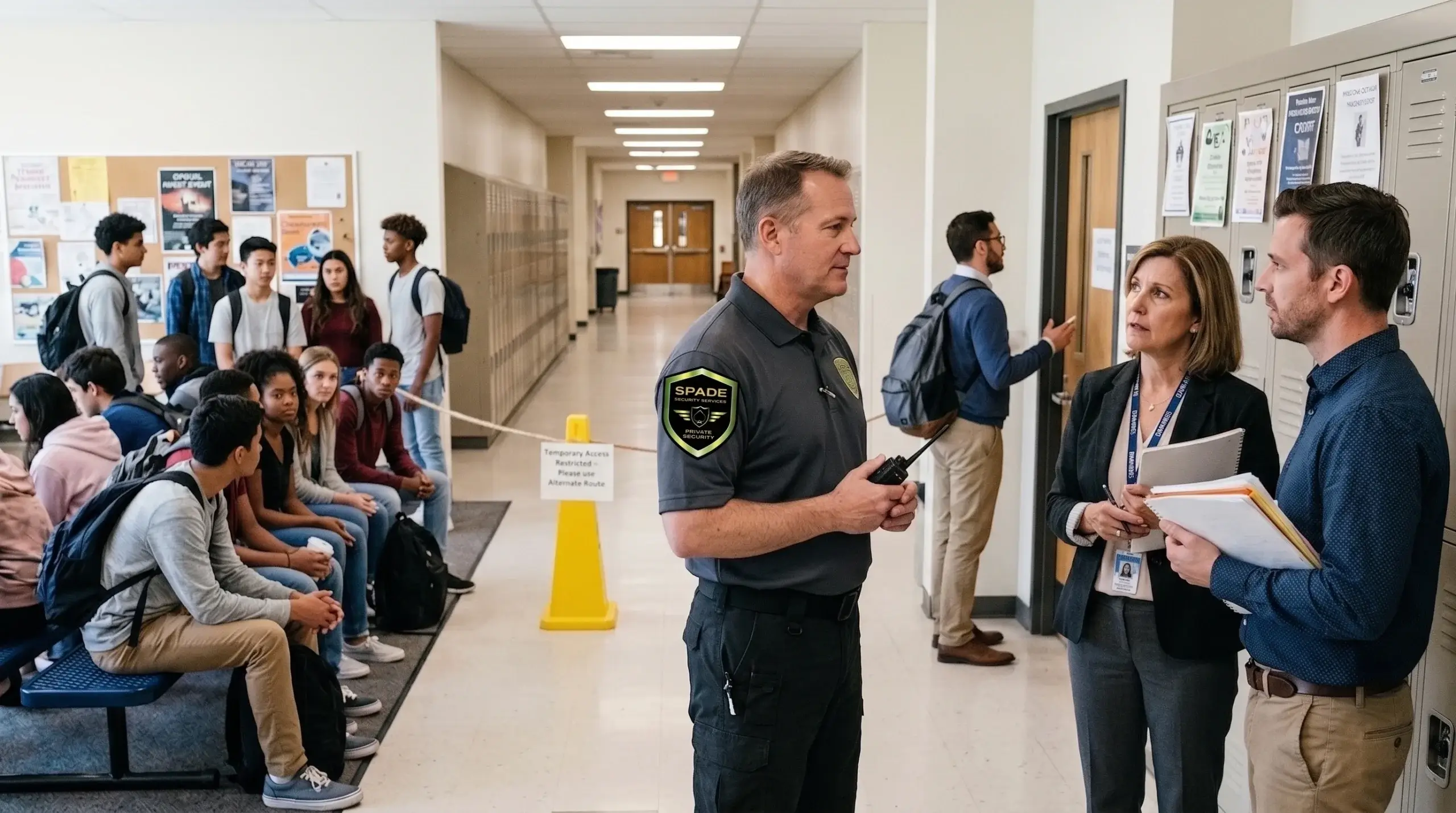 SPADE Security do a roving inside the Campus