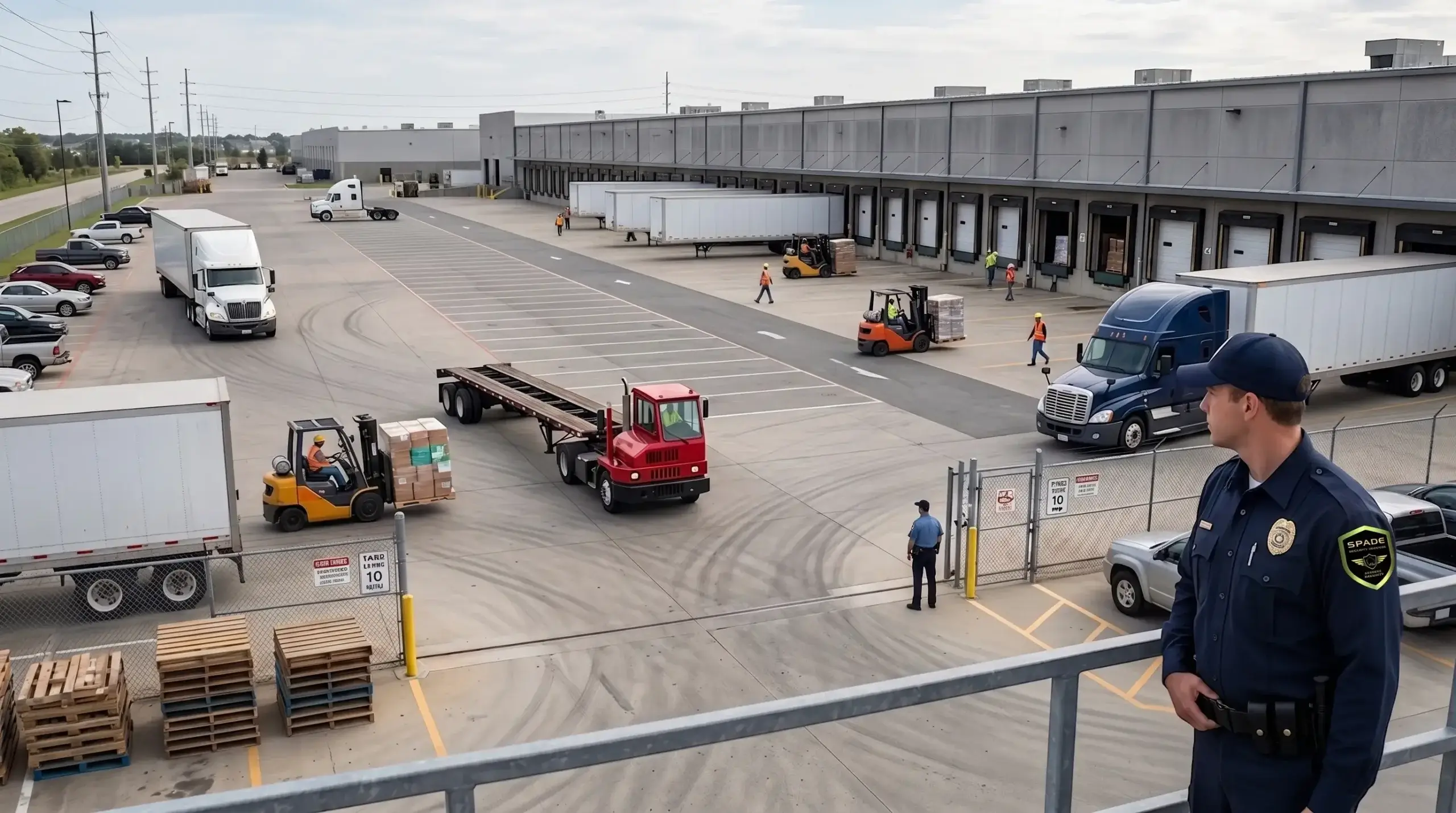 SPADE Security monitoring all the vehicles that working in a logistic yard
