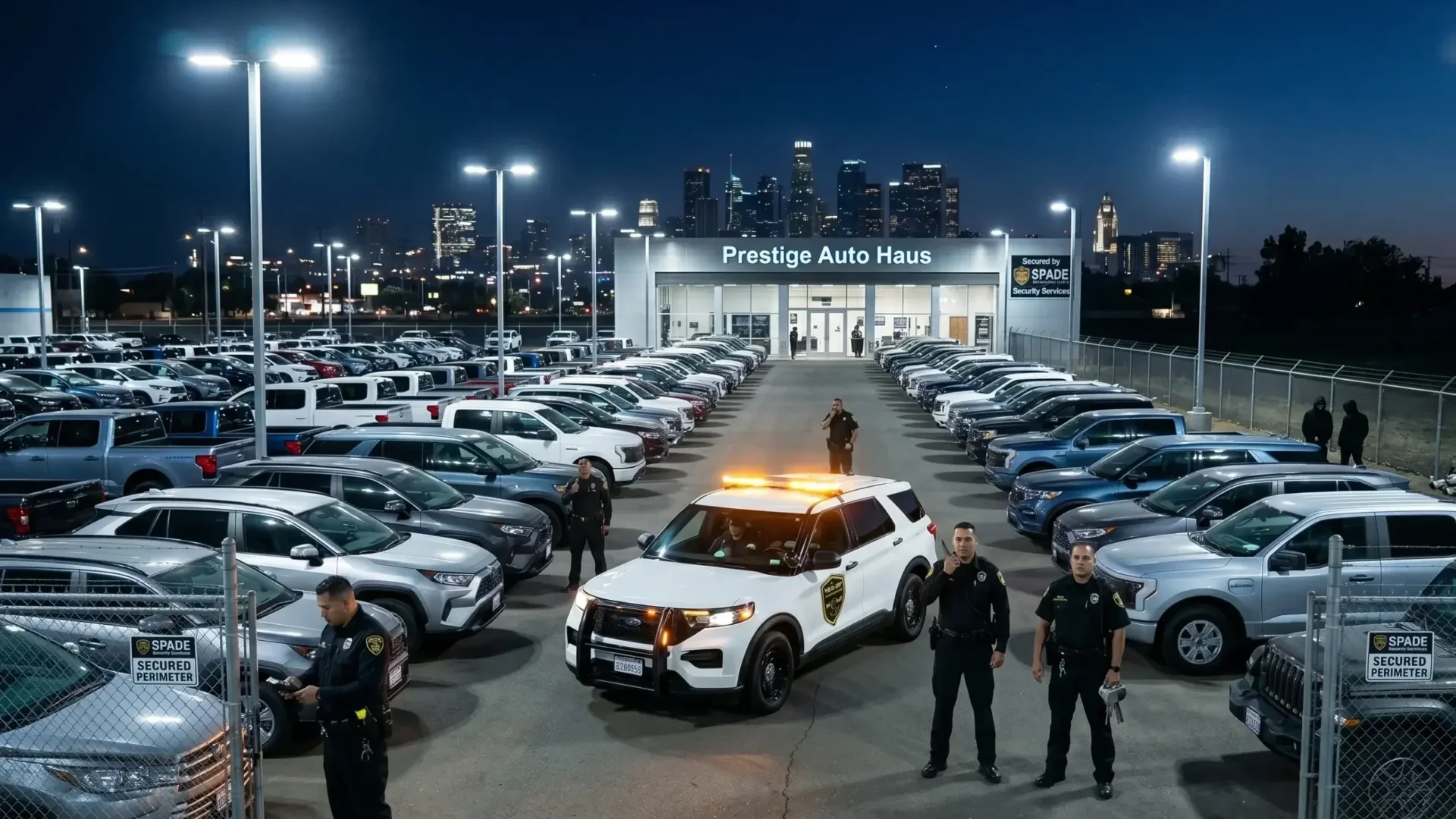 SPADE Security Guards on Duty in a Auto Dealers